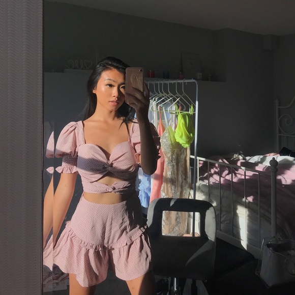 Fashion Nova Dresses & Skirts - Pink Polka Dot Set